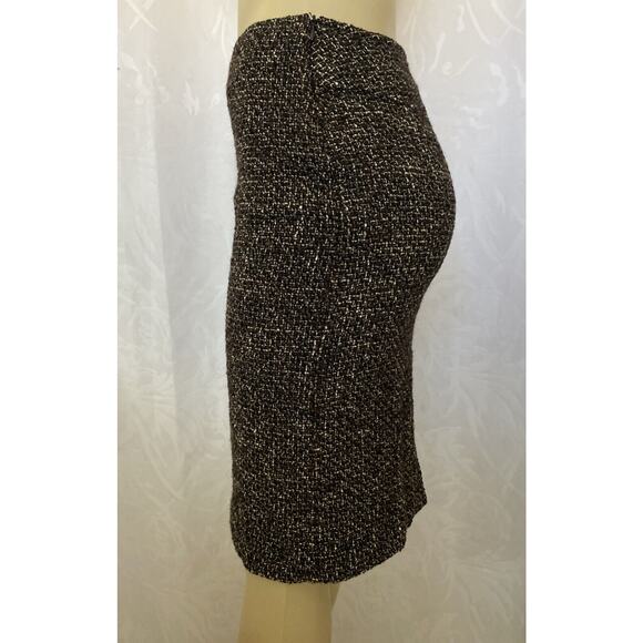 Piazza Sempione Pencil Skirt Tweed Straight Lined Knee Length Brown 42 S - Picture 3 of 8